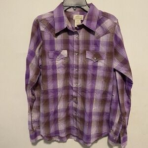 As Real As Wrangler Women's Blouse Size Small Cowgirl Western Ranch Rodeo